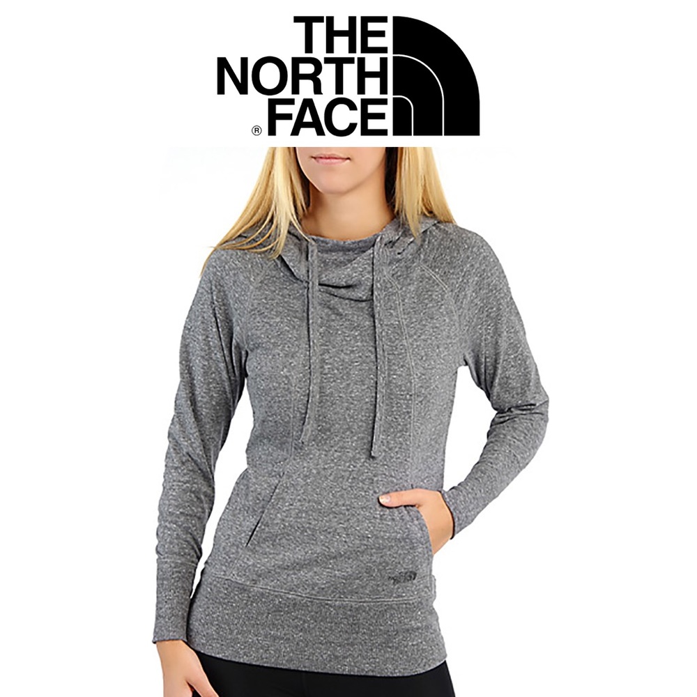 The North Face Cowlneck Hoodie Grey Thumbholes